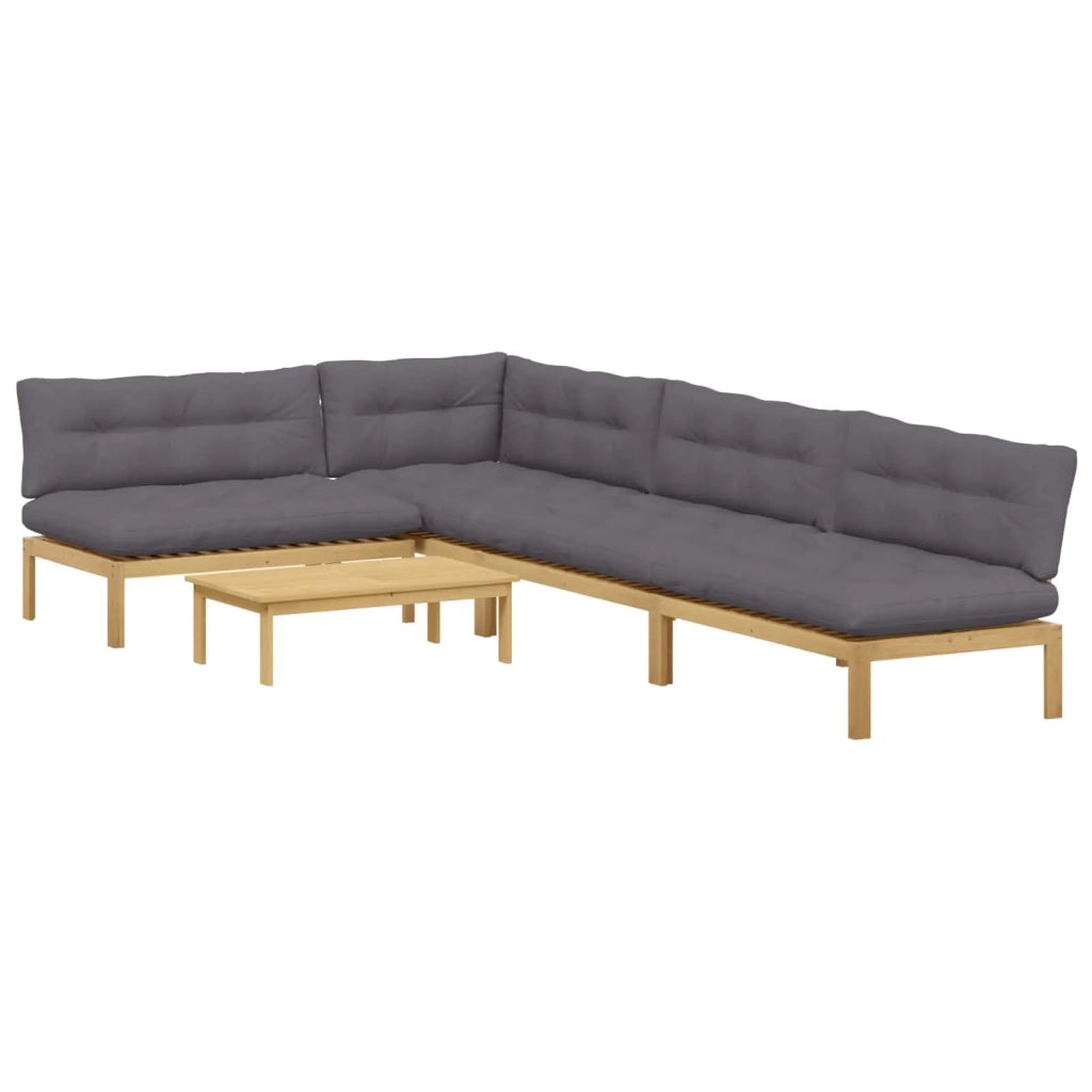 5 Pezzo Unità di divano pallet da giardino 3418291