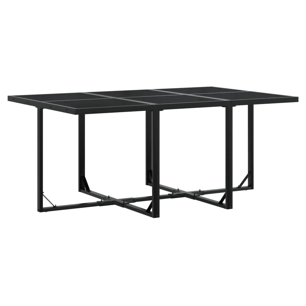 vidaXL Set da Pranzo da Giardino 11 pz con Cuscini Nero in Textilene