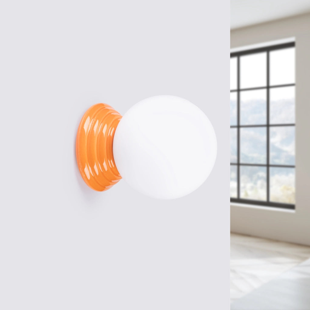 Applique bagno ALBANO Pure Lume vetro latte arancio G9