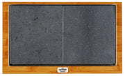 Pietra Lavica 19x34 cm con Supporto in Legno di Bamboo Basic