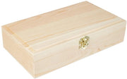 Cassa in legno con chiusura - contenitore di archiviazione - 1 pezzo - 24,70 cm x 14,90 cm x 5,90 cm