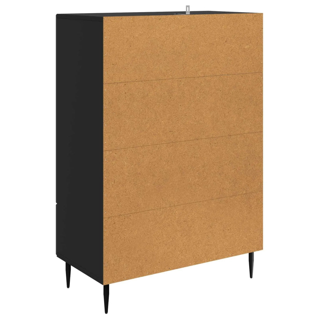 Credenza | Madia | Buffet da pranzo | Armadio da pranzo Nero 66 x 34,5 x 95 cm Legno ingegnerizzato