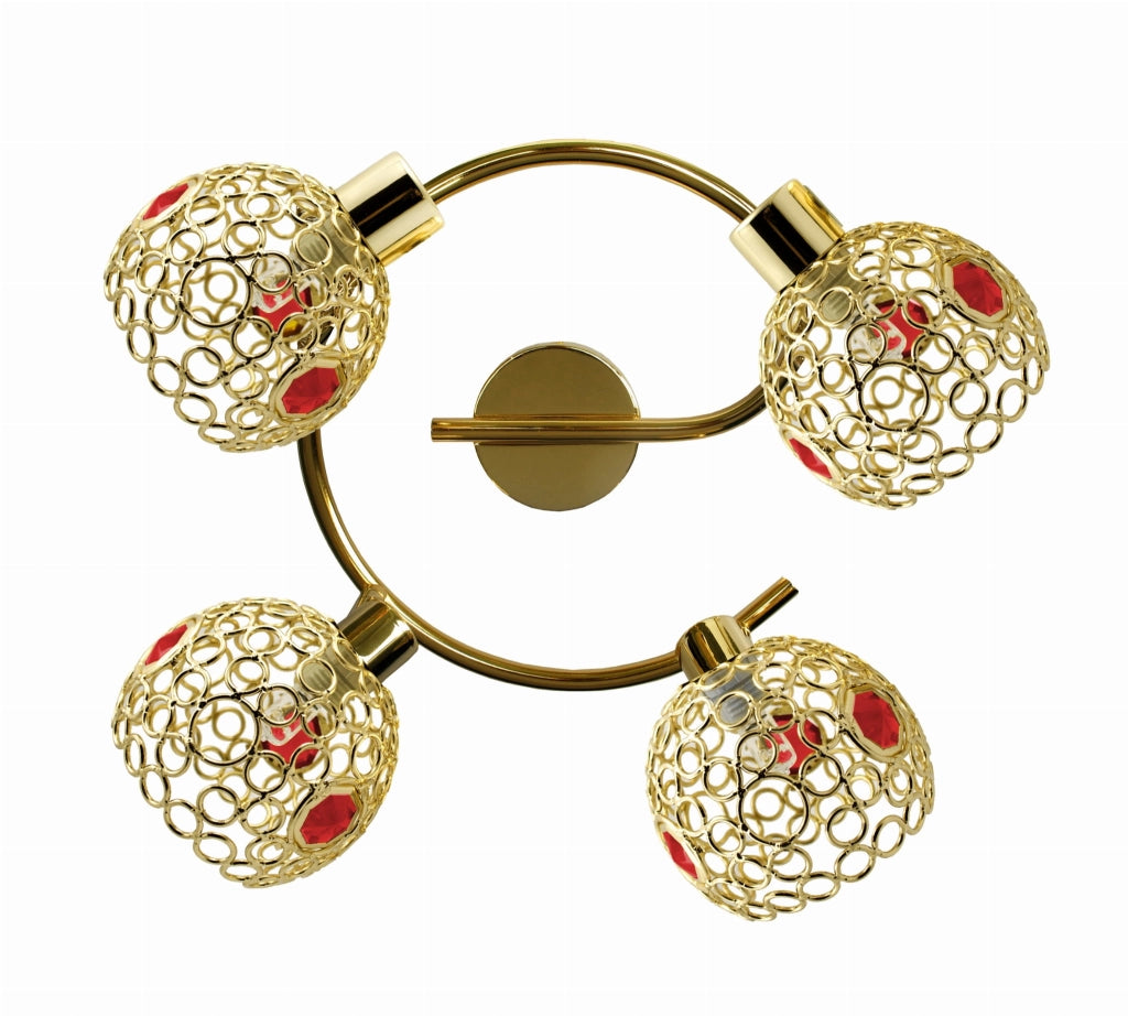 Plafoniera Candellux Aron 4xG9 metallo oro/cromo 44cm IP20