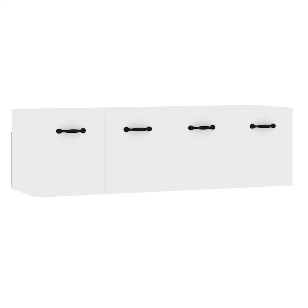 Mobili Parete 2 pz Bianco Lucido 80x36,5x35cm Legno Multistrato 3115656