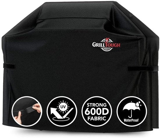 Copertura per Griglia Esterna Resistente – Impermeabile, Resistente alle Intemperie, UV e Colori Fissi con Cinture Regolabili – Copertura per Griglia a Gas (163L x 71B x 112H cm)