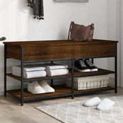 Panca Porta Scarpe Rovere Marrone 100x42,5x50 Legno Multistrato 839037