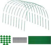 Set di 36 supporti per letto elevato, 17 pollici - Supporti per reti tunnel - Supporti per piante con clip in vetroresina rimovibili con 18 clip per reti - Supporti per reti tunnel con sottosupporto per tunnel per piante