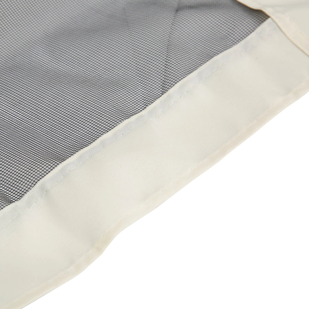 Zanzariera per Gazebo Tende di Ricambio Universale 352x207 cm con Cerniere Nero/Beige