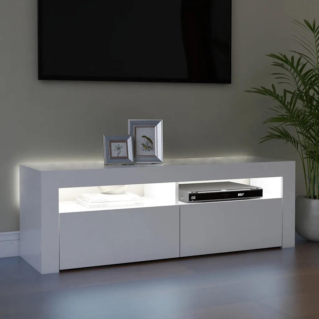 Mobile Porta TV con Luci LED Bianco 120x35x40 cm cod mxl 34029