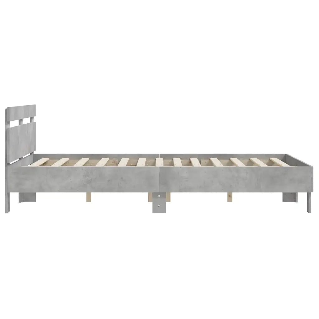 Giroletto Testiera Grigio Cemento 140x190 cm Legno Multistrato 3207437