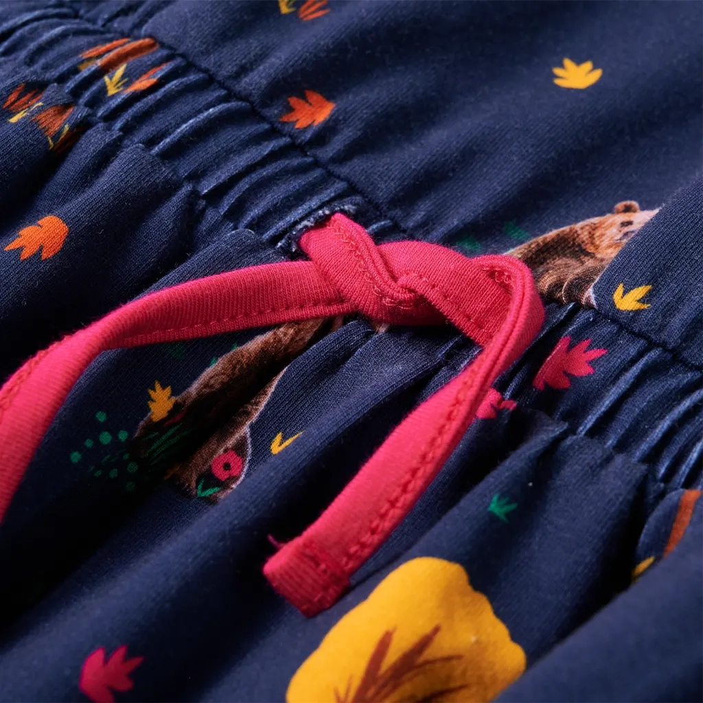 Abito Bambina Maniche Lunghe e Coulisse Blu Marino 116 CFW5514680