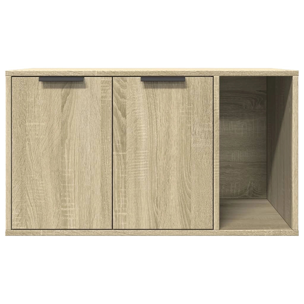 Mobiletto per lettiera per gatti in legno ingegnerizzato Sonoma marrone 02_0043339