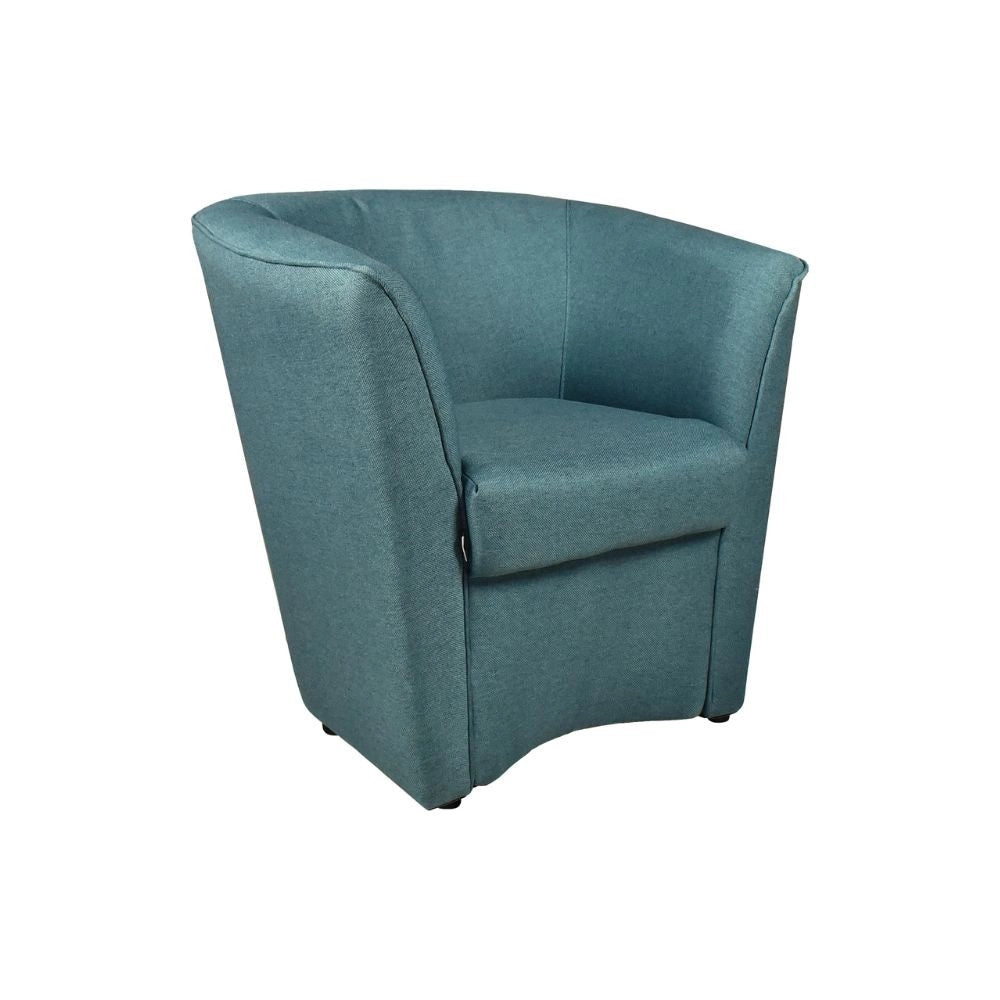 Poltrona Tago in tessuto azzurro Enzo 18 H76xL75xP66