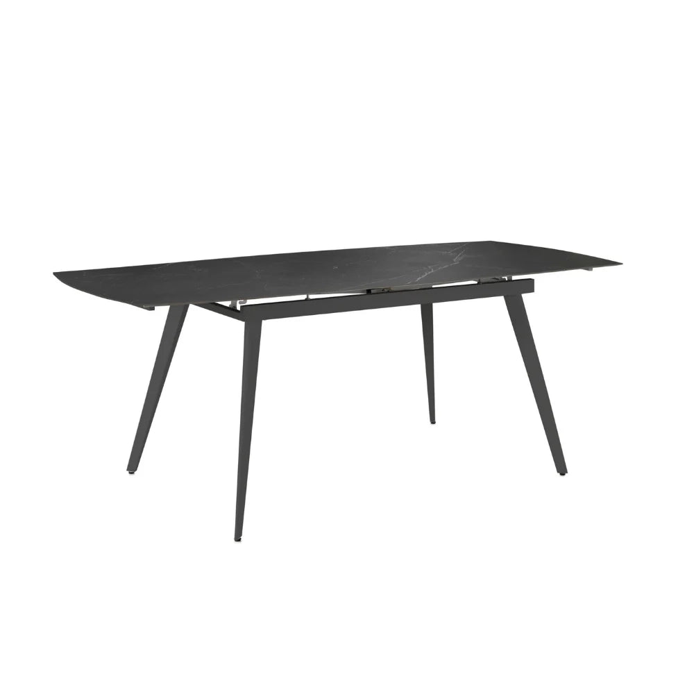 Tavolo da pranzo allungabile in ceramica effetto marmo nero George 140-200x90 cm fino a 10 posti | Duzzle