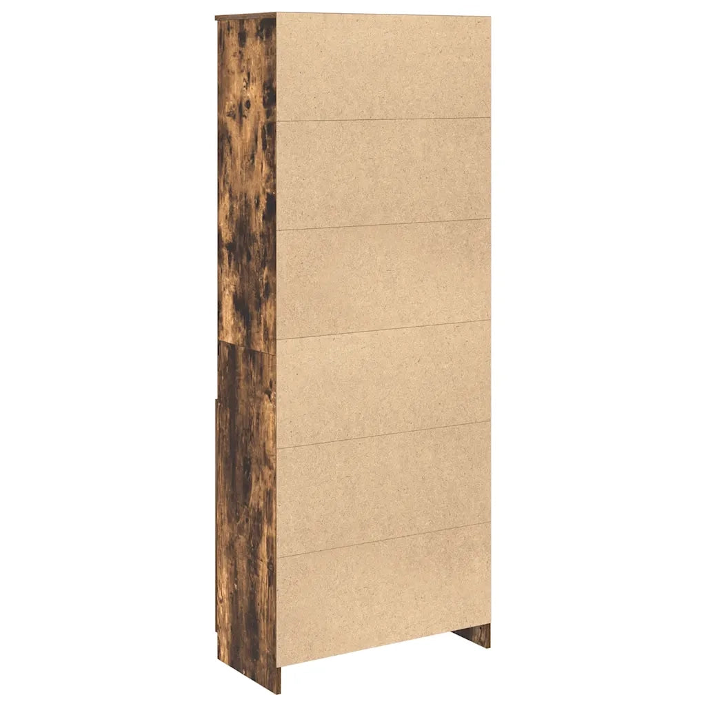 Credenza | Madia | Buffet da pranzo | Armadio da pranzo Rovere Fumo 70x35x180 cm in Legno Multistrato