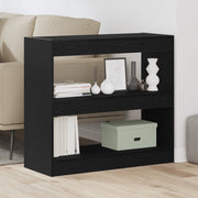 Armadio per libri in rovere nero  - 80x30x72 cm