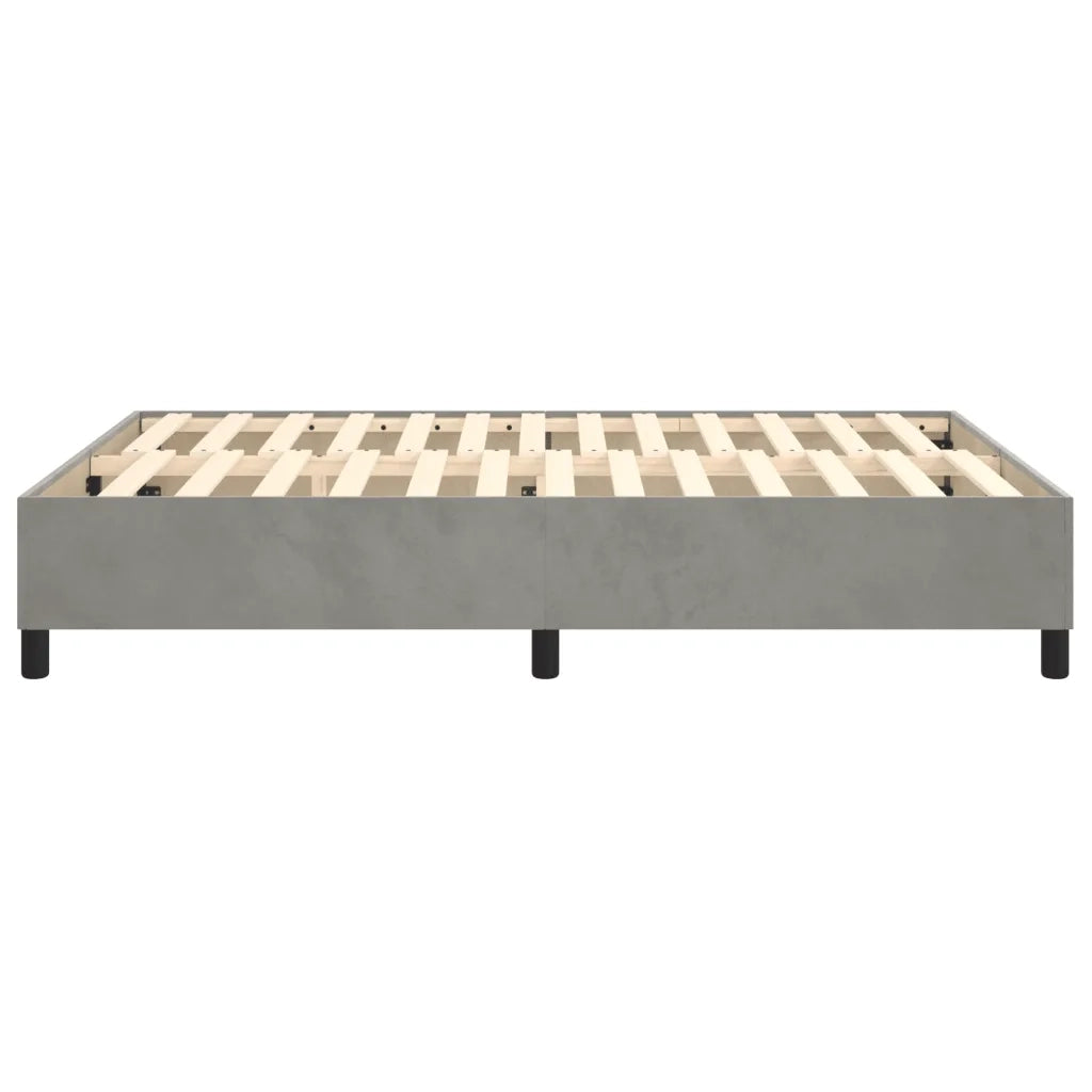 Struttura Letto a Rete a Molle Grigio Chiaro 140x200 cm Velluto 3121120