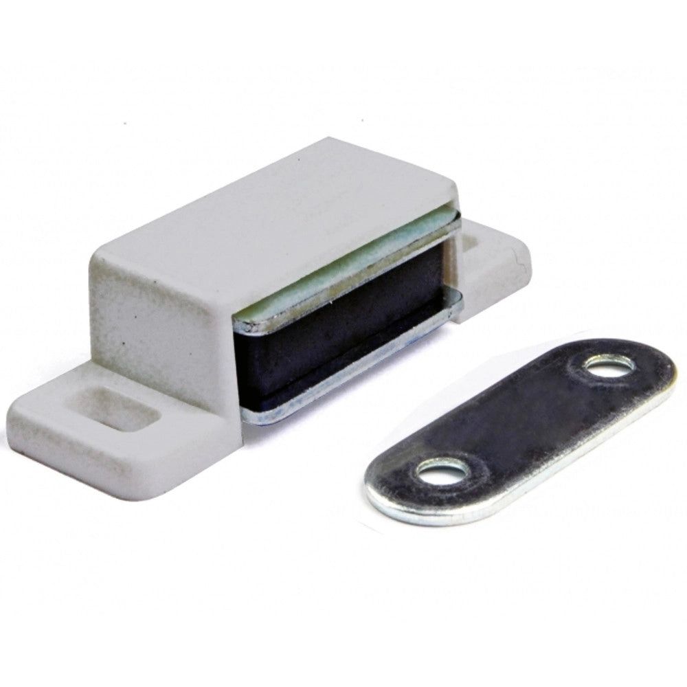 Trade Shop - 4pz Chiusura A Calamita Magnete Blocco Ante Porta Mobili Casa Con Viti Fissaggio -