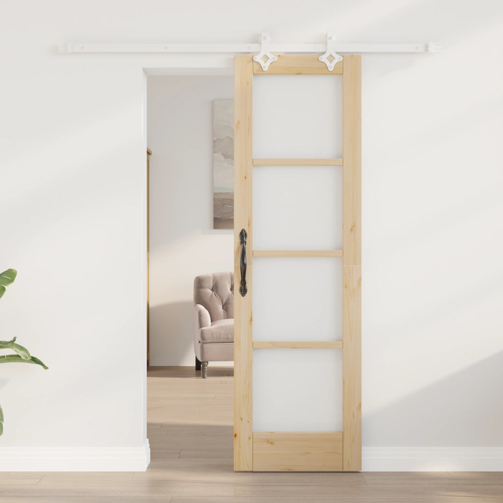Set di porte scorrevoli  con hardware 61x198.5 cm in legno massello di pino