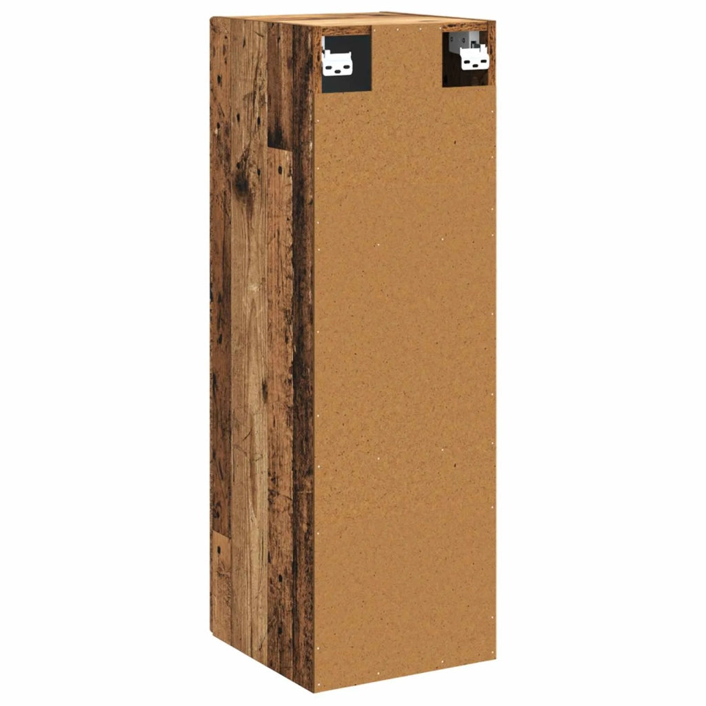 Mobiletto da Bagno a Muro Legno antico 33 x 34,5 x 60 cm 890540