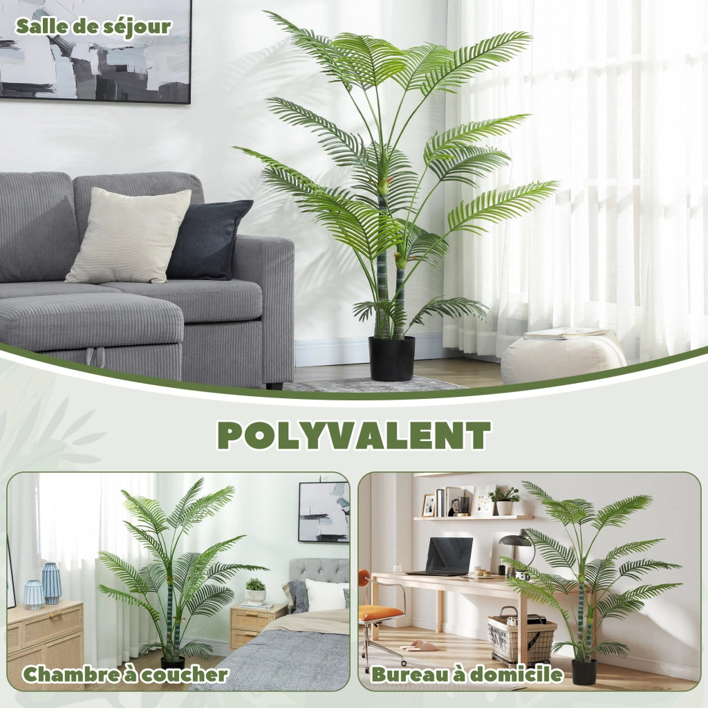 Palma Artificiale da Interno 170 cm ¨C Xylo ¨C Verde con Vaso in Plastica