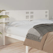 Testiera per Letto-Testata-Testiera Decorativa Bianca 126x4x100cm in Legno Massello di Pino 194002
