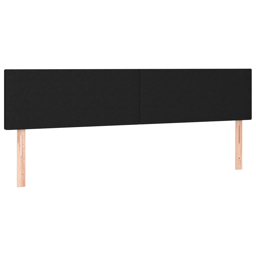 Giroletto a Molle con Materasso Nero 160x200 cm in Tessuto