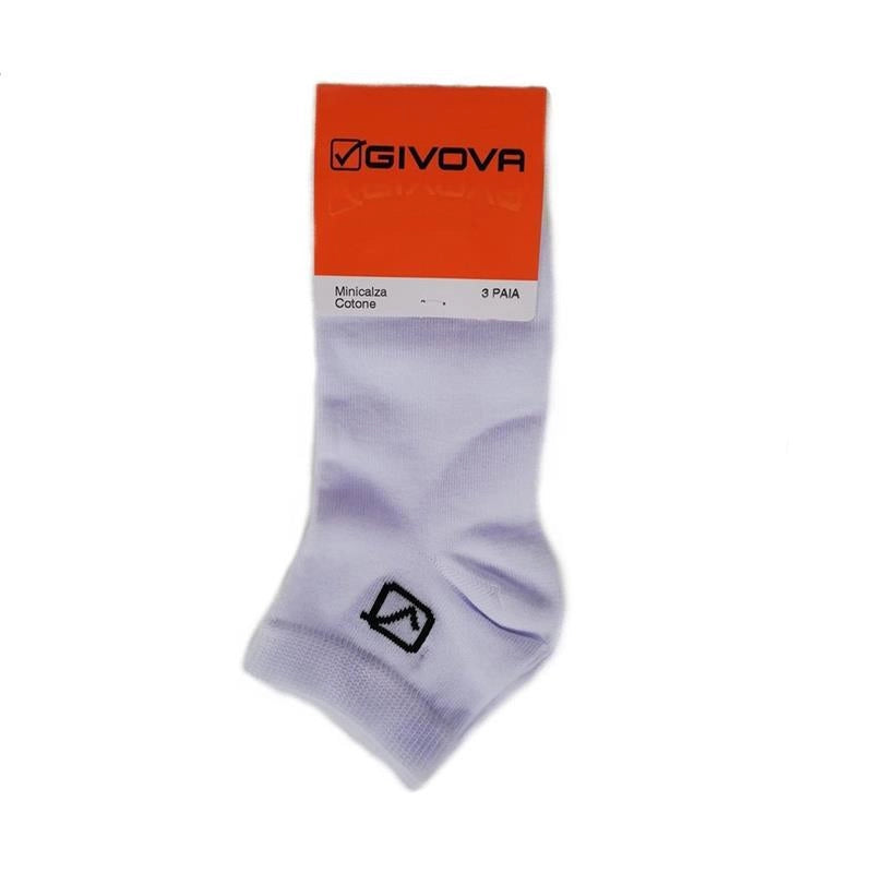 GIVOVA MINI CALZA TAGLIA 43/46 DA UOMO MAGLIA JERSEY IN COTONE PACK DA 3 PZ BIANCO