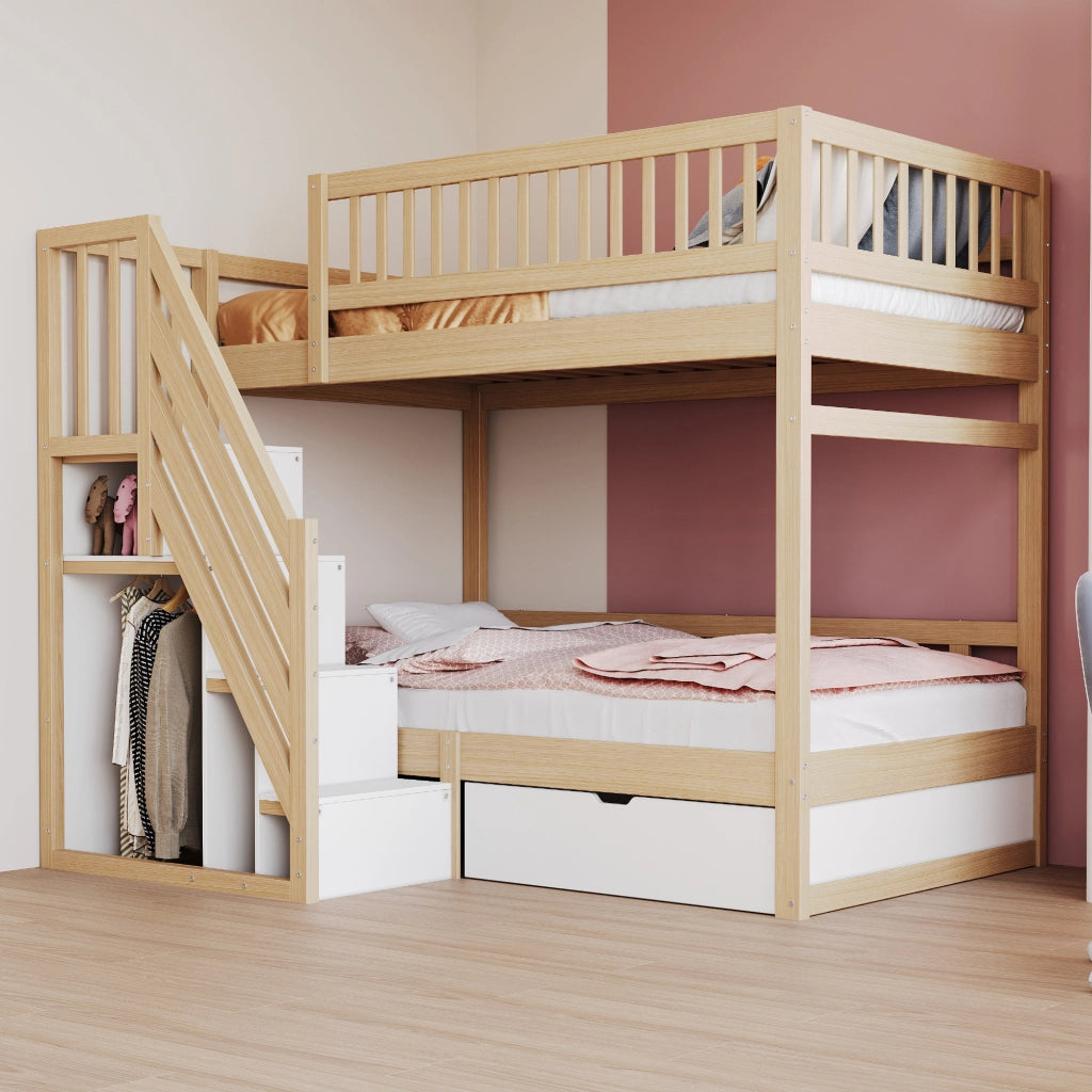Letto a castello funzione contenitore legno 90x200 cm