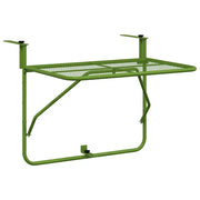Tavolino da Giardino | Tavolo da Balcone Verde 60x40 cm in Acciaio
