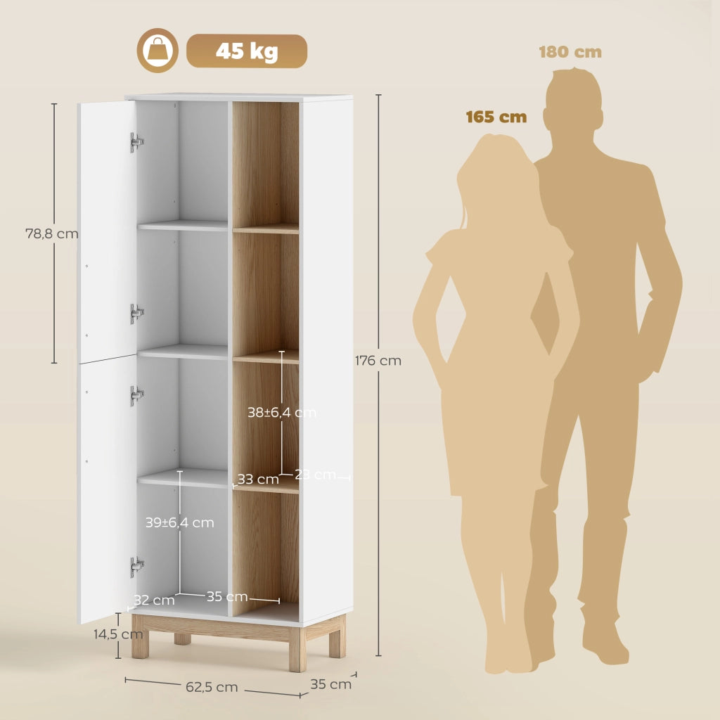 Libreria con Ante ¨C Zephmum ¨C MDF Bianco 176x80x30