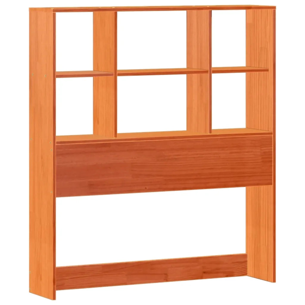 Letto singolo | Letto per adulti | Letto Libreria senza Materasso Marrone Cera 75x190 cm in Pino