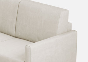 Divano 2 Posti 138x85x85 cm Karay in Tessuto Latte