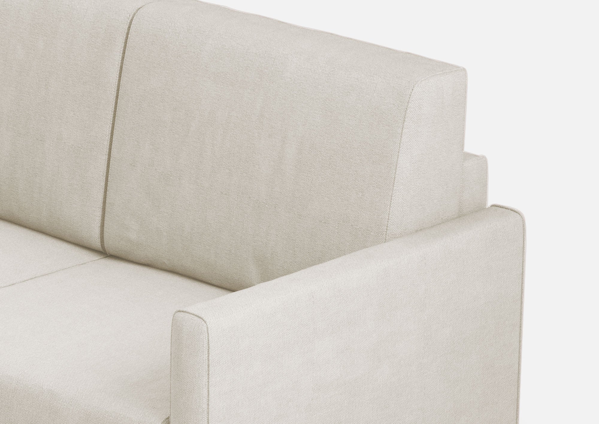 Divano 2 Posti 158x85x85 cm Karay in Tessuto Latte