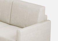 Divano 2 Posti 158x85x85 cm Karay in Tessuto Latte