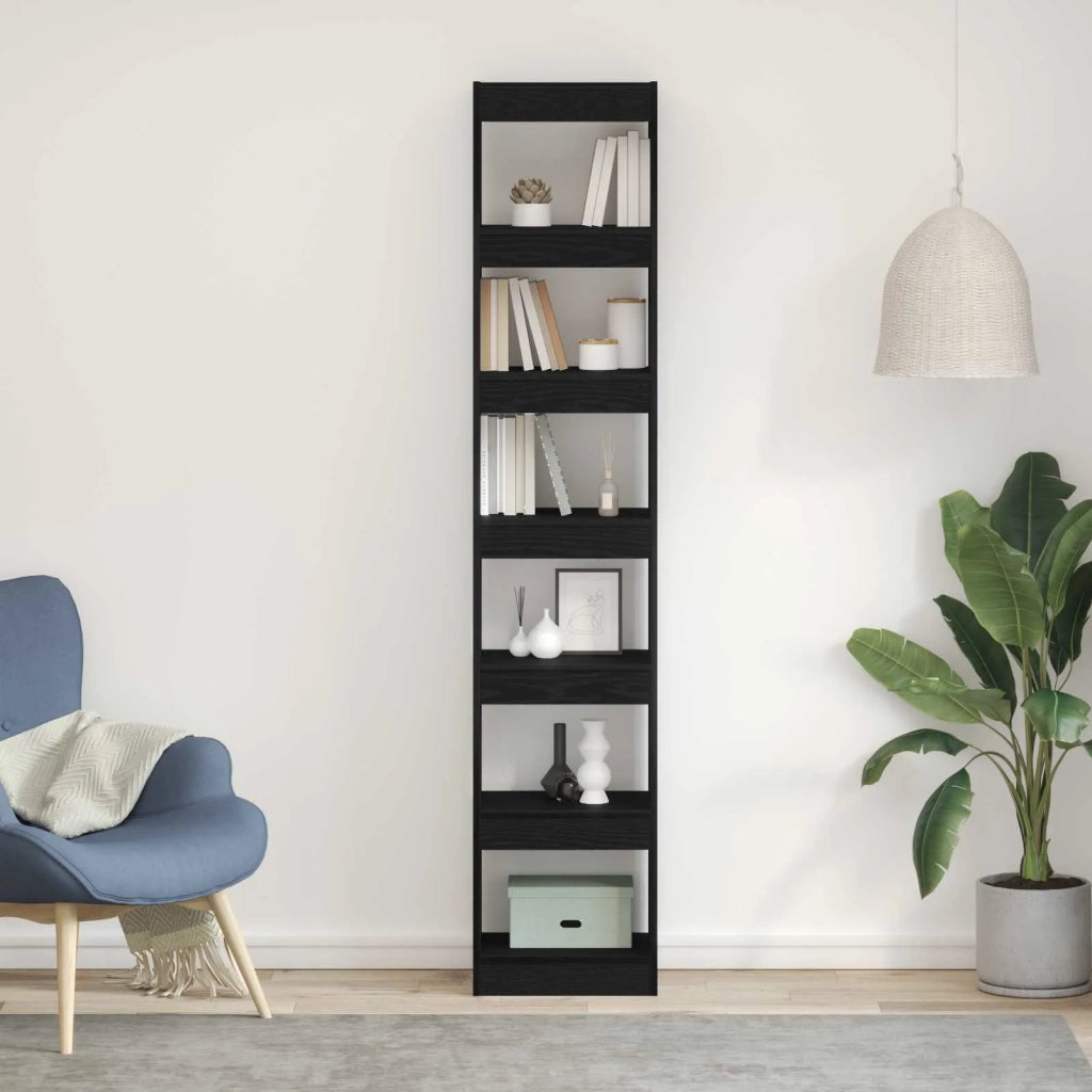 Armadio per Libri Rovere Nero 40 x 30 x 198 cm 862719