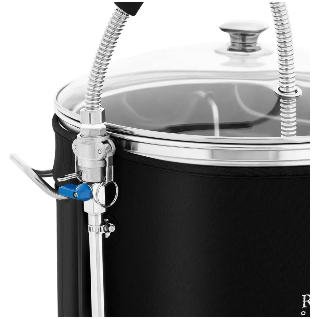 Serbatoio di fermentazione professionale con isolamento 60 litri 3000 watt 10-100°C acciaio inox schermo LCD timer acciaio inox vetro temperato nero 14_0008826