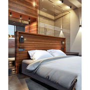 Applique a led da letto 4w con USB ricarica a induzione e luce touch Nera