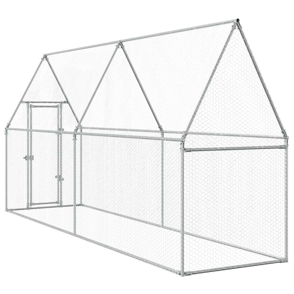 Pollaio Silver 400 x 100 x 190 cm acciaio zincato Silver 02_0041669