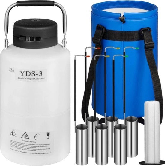 Serbatoio Cryogenico da 6 L - Contenitore di Azoto Liquefatto - Tanica in Alluminio - Serbatoio Cryogenico Fissato