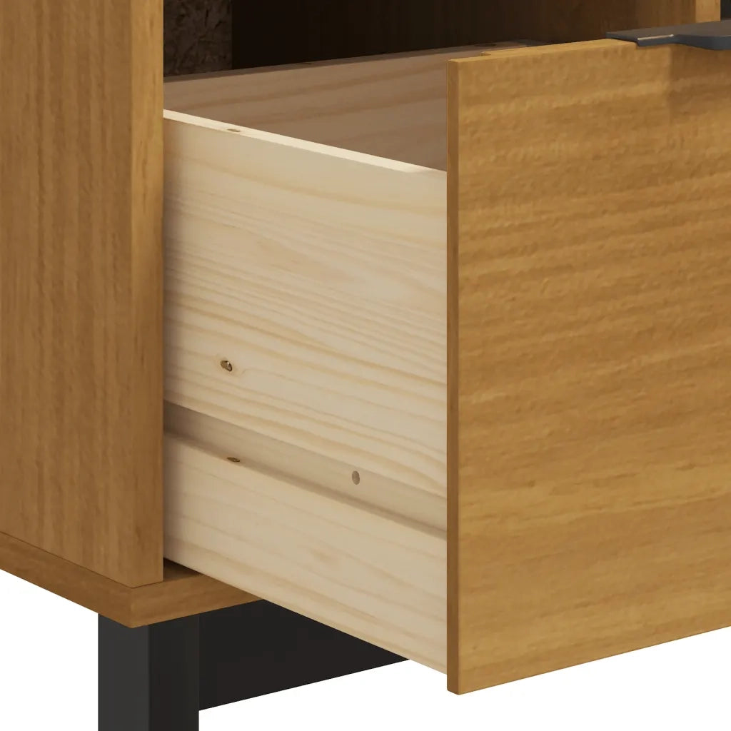 Cassettiera FLAM 110x40x80 cm in Legno Massello di Pino 357817