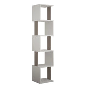 Libreria in legno "Piri" - 35 x 30 x 161 cm - Bianco Mocha Chiaro