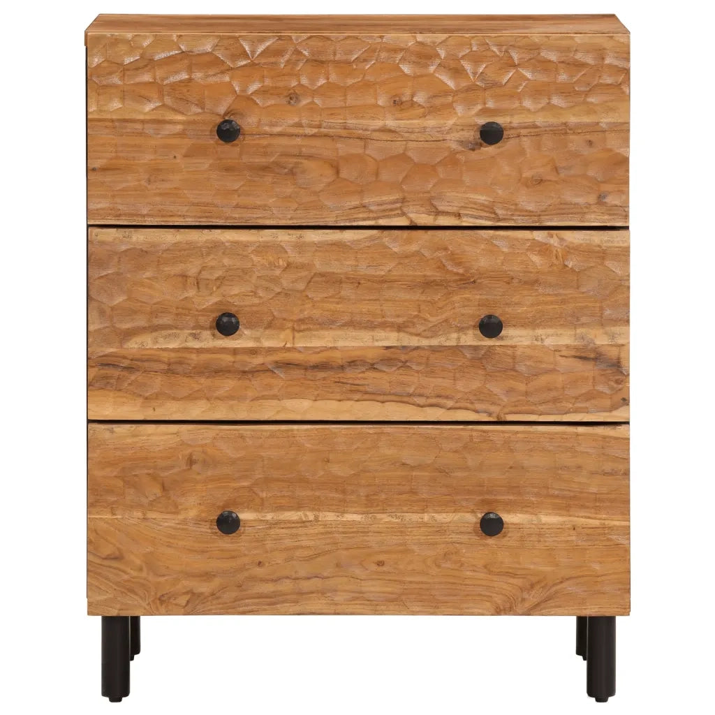 Credenza | Madia | Buffet da pranzo | Armadio da pranzo 60x33x75 cm in Legno Massello di Acacia