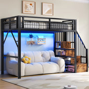 letto a castello metallo nero 90 x 200 cm