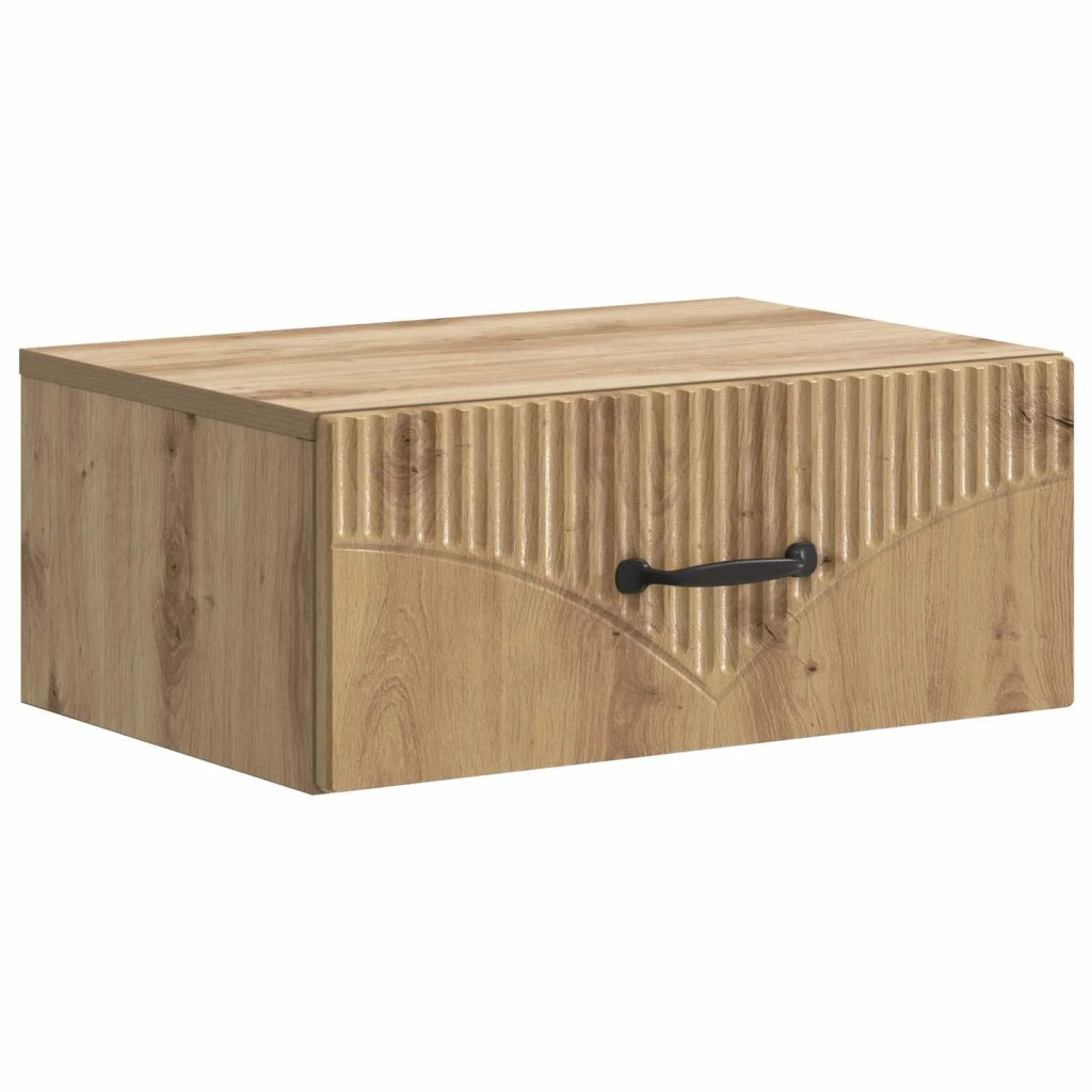 Mobiletto da notte a muro Rovere Artigianale 49 x 34,5 x 20 cm 898973