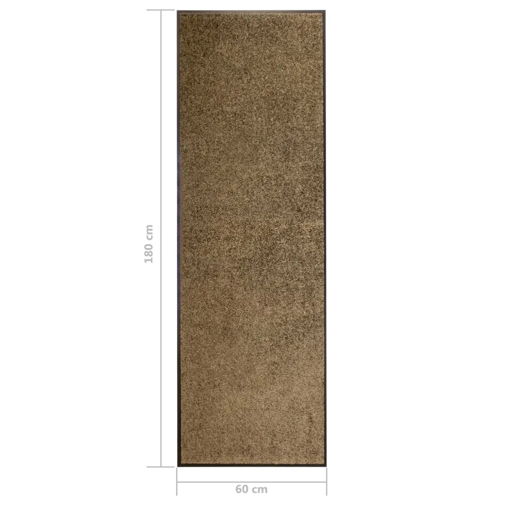 Zerbino Lavabile Marrone 60x180 cm 323435