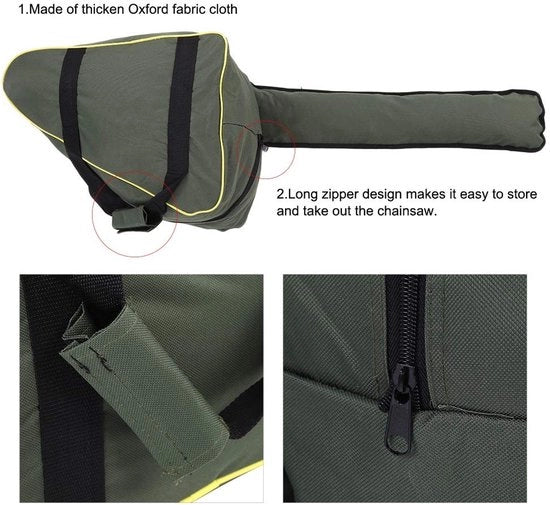 Tas per catena da sega - Impermeabile - Tas da trasporto - Contenitore per attrezzi - Leggero - Resistente - Maniglie robuste - Tas di stivaggio