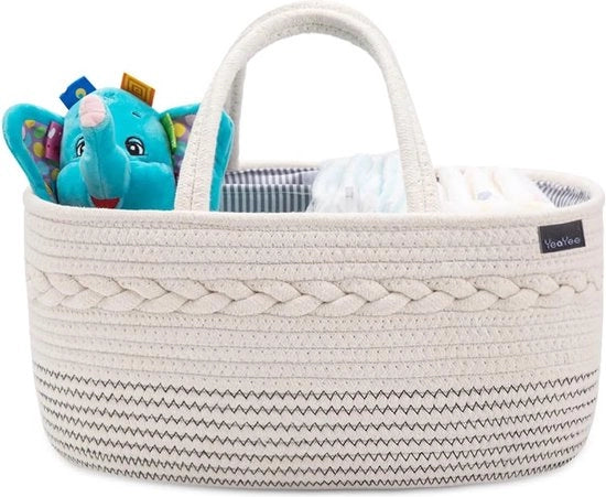 Organizzatore multifunzionale per la cura dei neonati con contenitore per pannolino e accessori