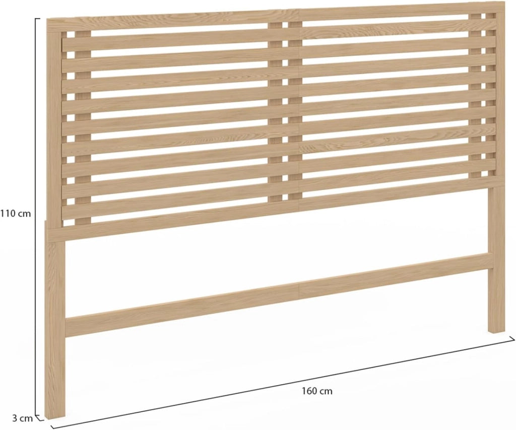 Cabecero de listones de madera clara AVA 160 CM