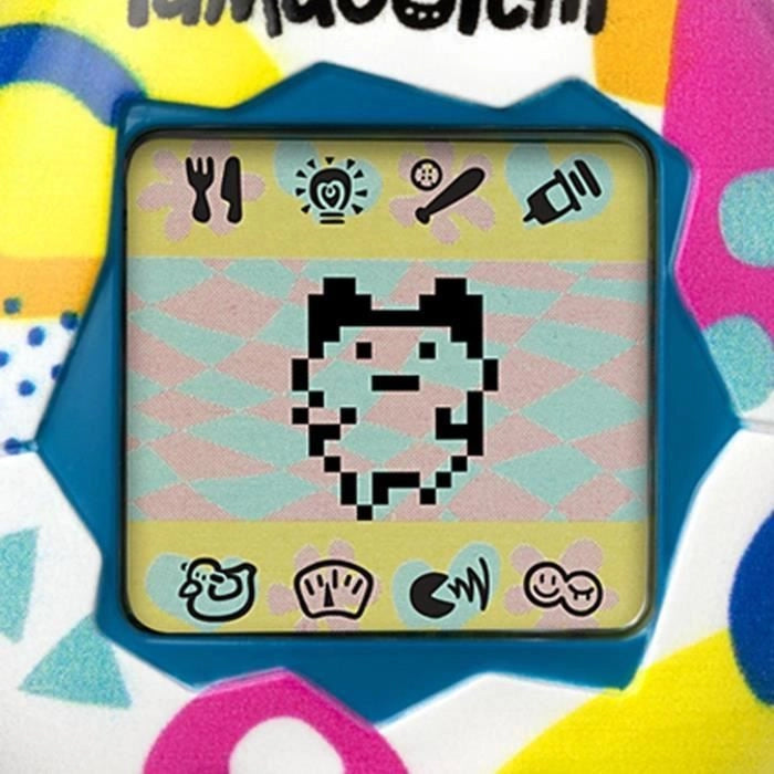 Tamagotchi - BANDAI - Tamagotchi originale - Memphis Style - animale domestico elettronico virtuale con schermo a colori, 3 pulsanti e giochi